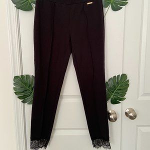 Black, Michael Kors, Dress Pants with Lace Ankle